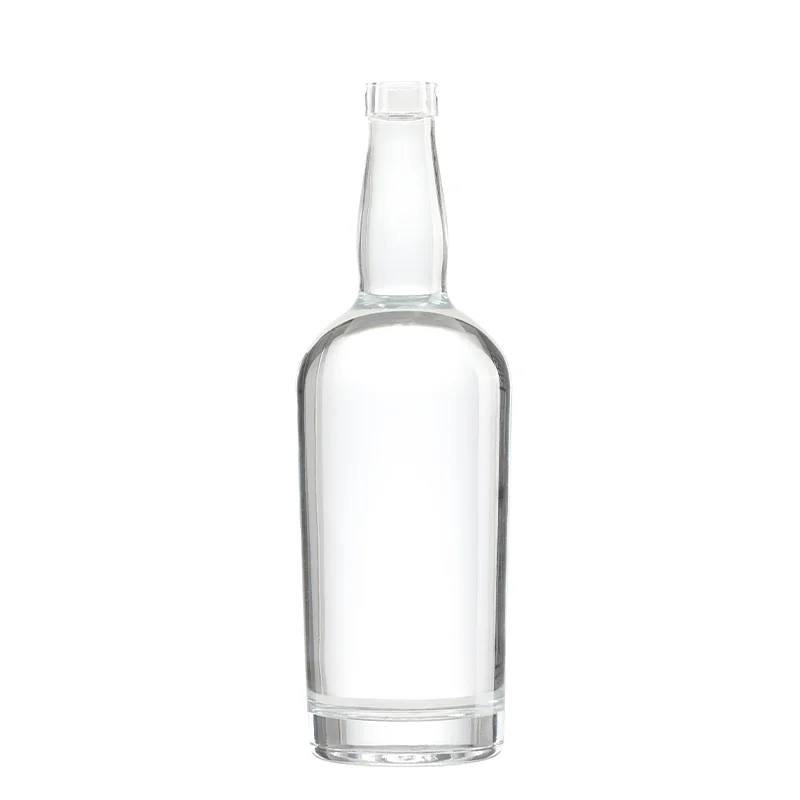 Cylindrical spirits bottle